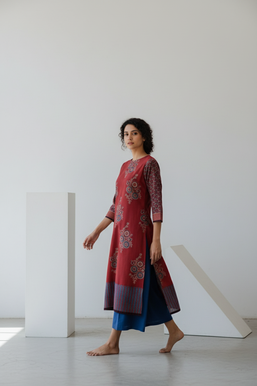 Handcrafted Printed Kurta – Elegant Ethnic Wear