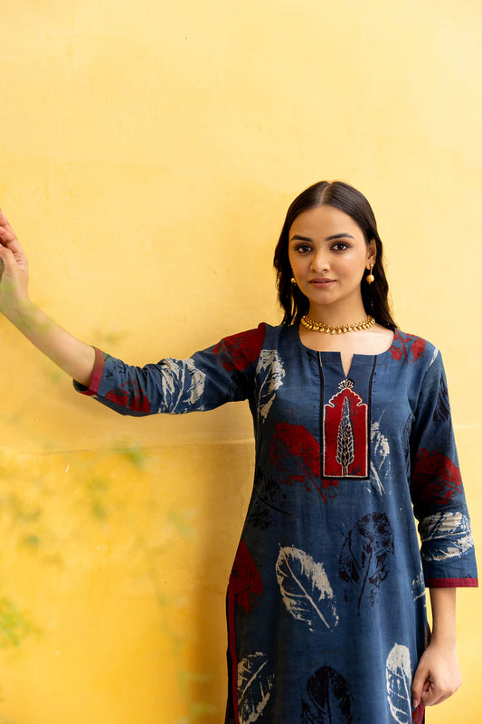 Neelanjali Handcrafted Print Kurta