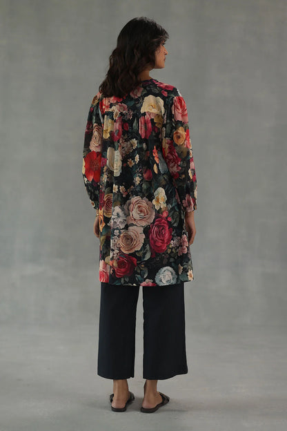 Velvet Bloom Statement Kurta Set