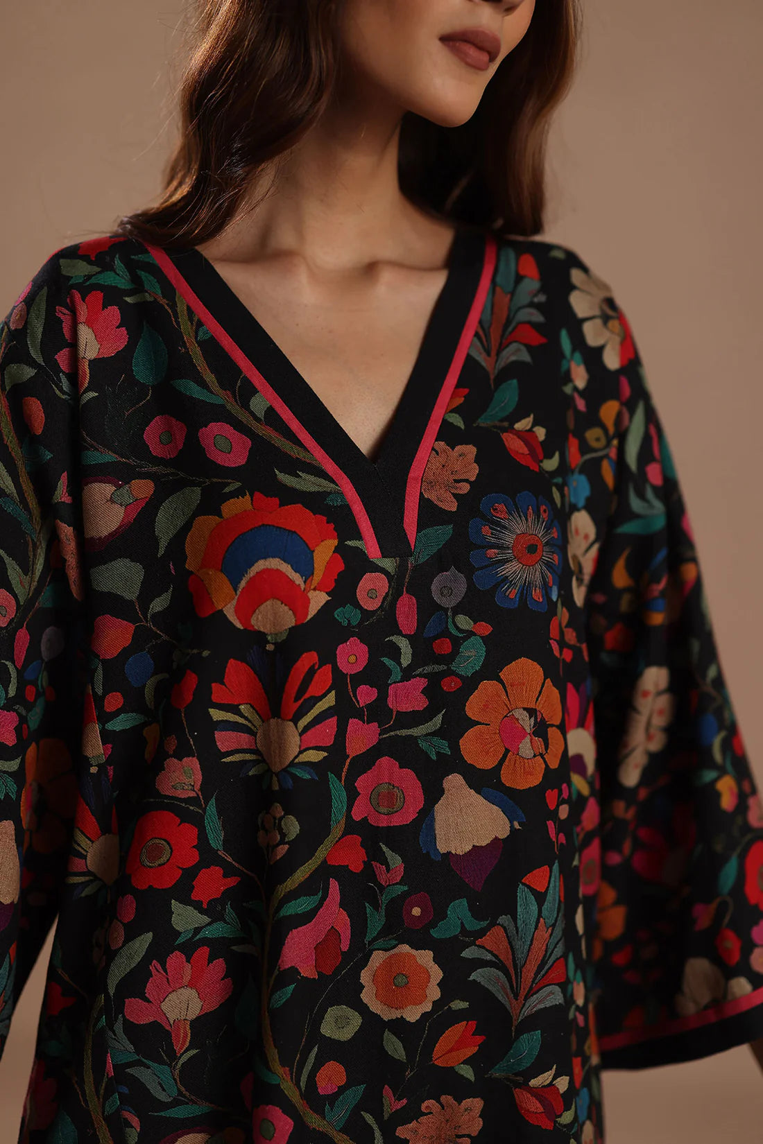 Midnight Garden Floral Kurta