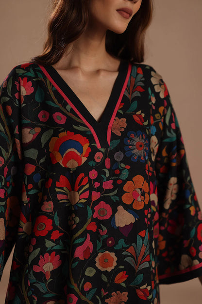 Midnight Garden Floral Kurta