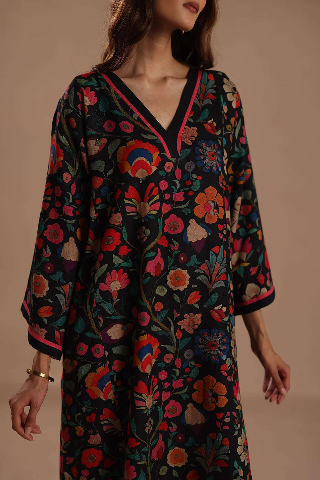 Midnight Garden Floral Kurta