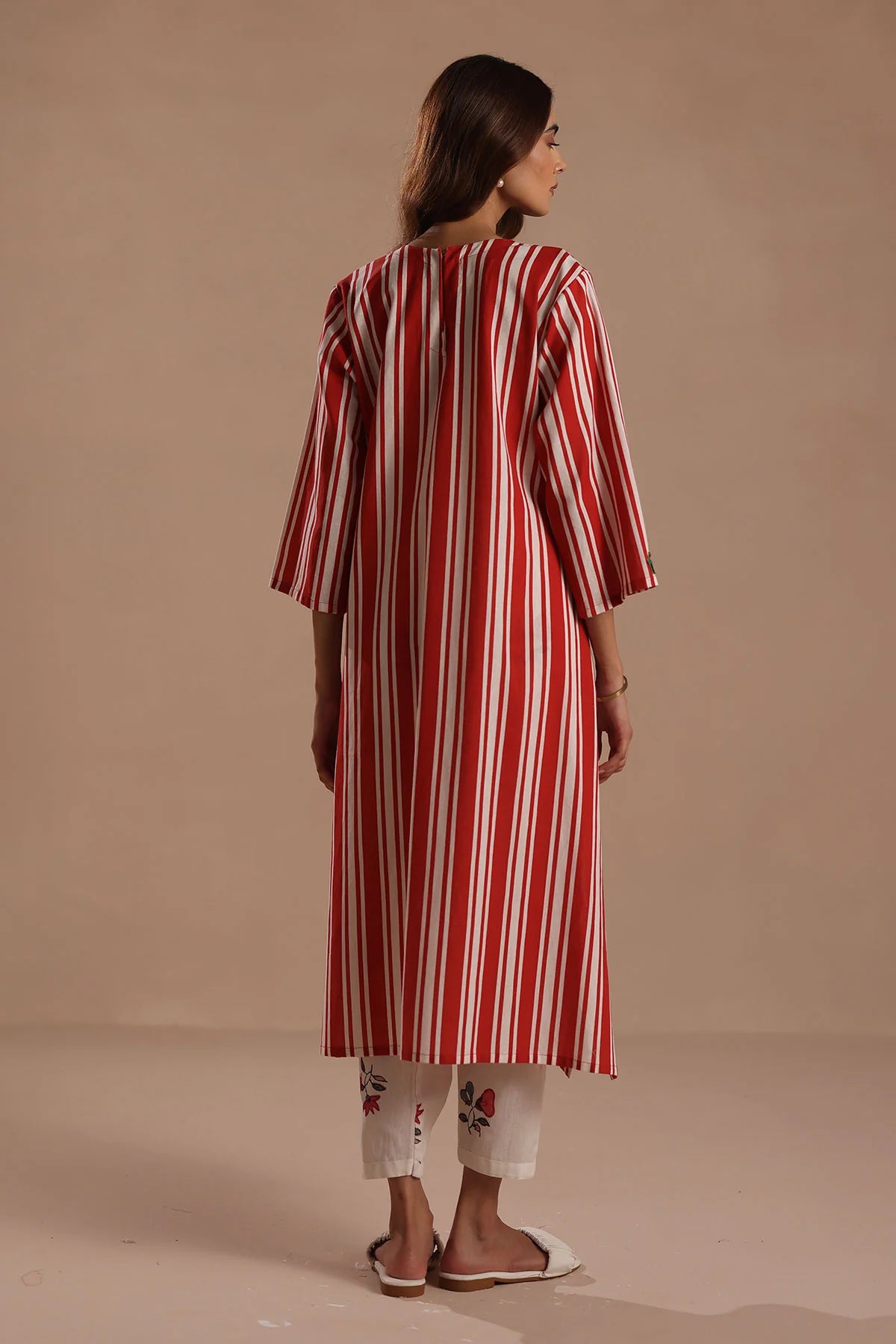 Heritage Stripe Canvas Kurta Set