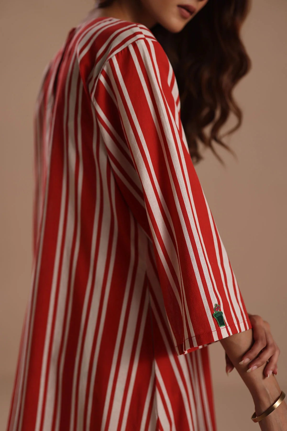 Heritage Stripe Canvas Kurta Set