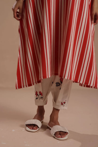 Heritage Stripe Canvas Kurta Set