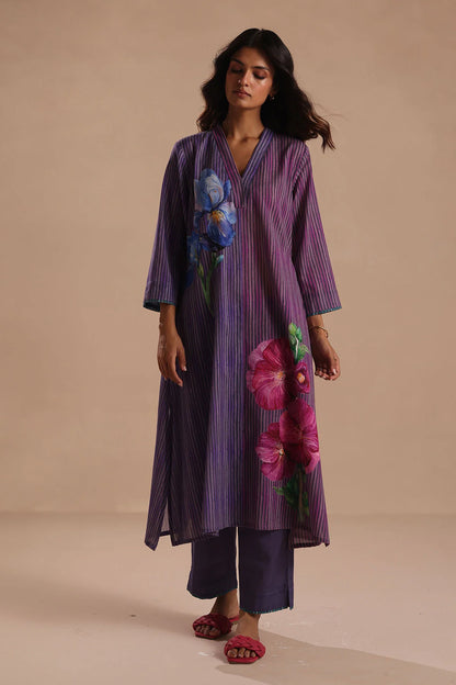 Violet Canvas Handcrafted Kurta Set