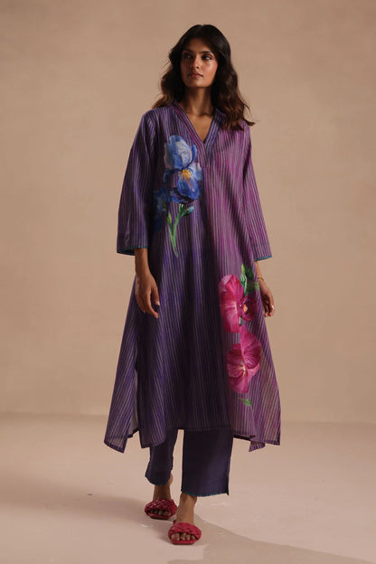 Violet Canvas Handcrafted Kurta Set