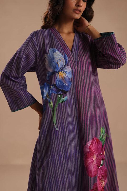 Violet Canvas Handcrafted Kurta Set