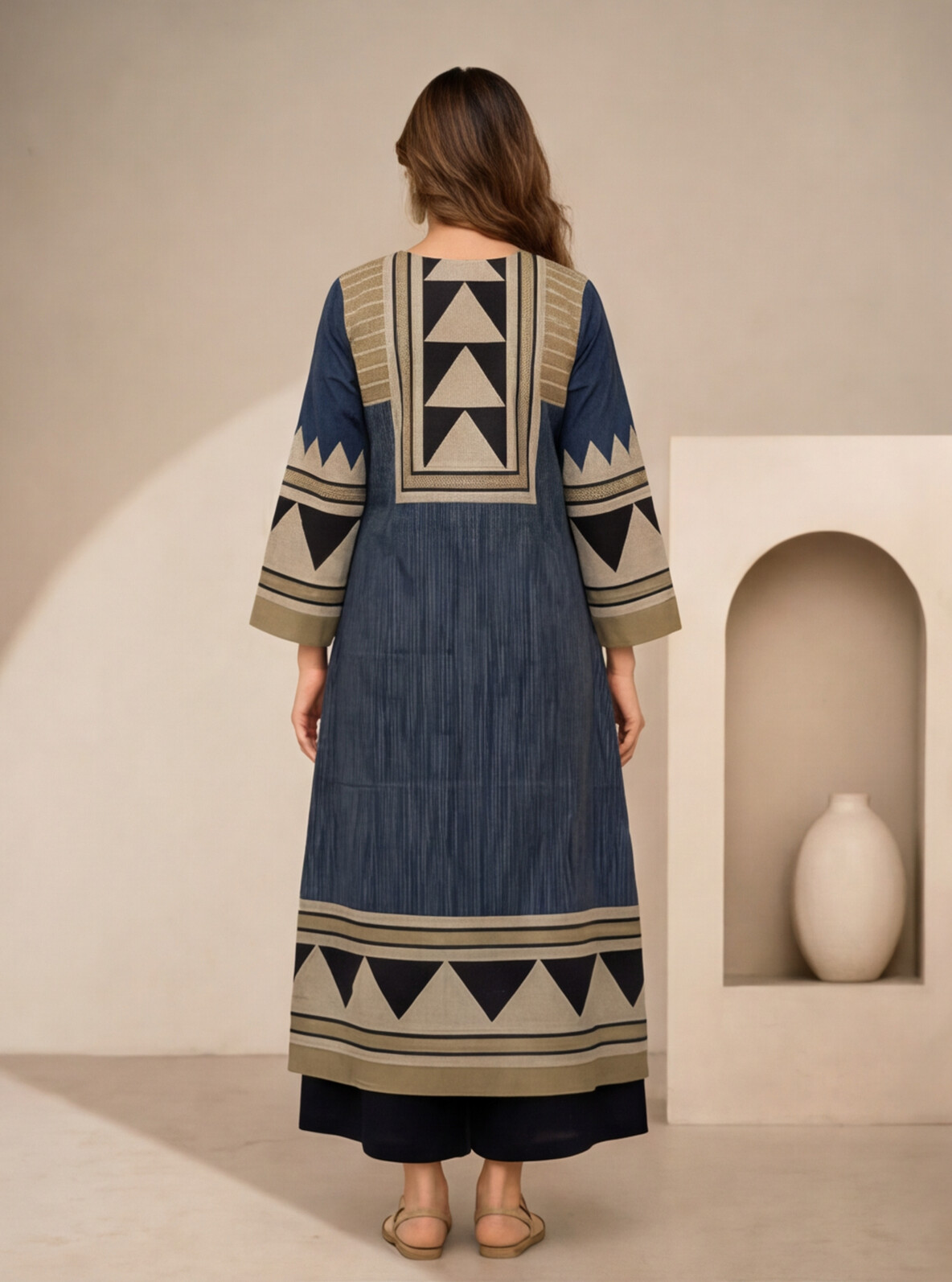 Geometric Printed A-Line Kurta