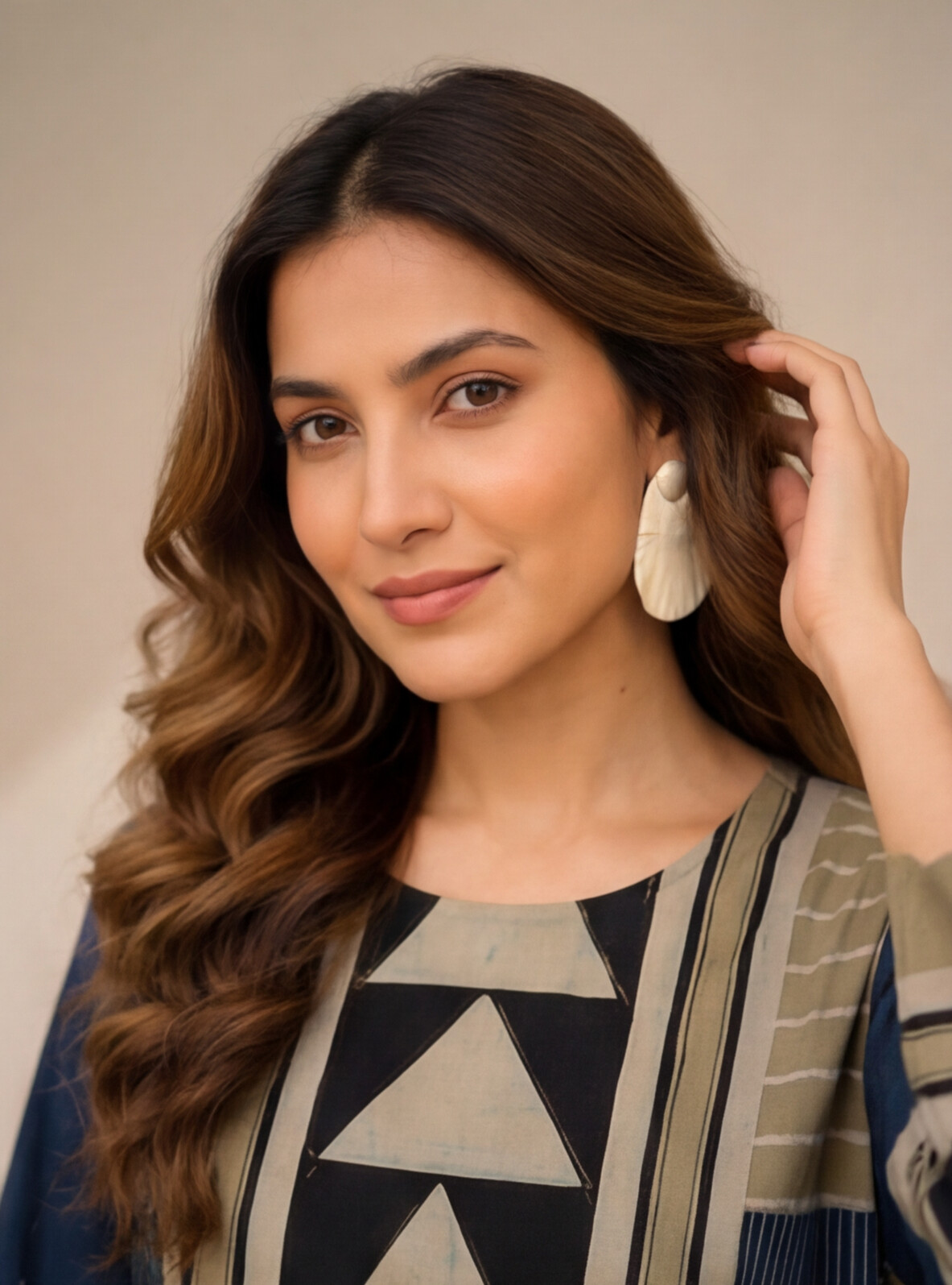 Geometric Printed A-Line Kurta