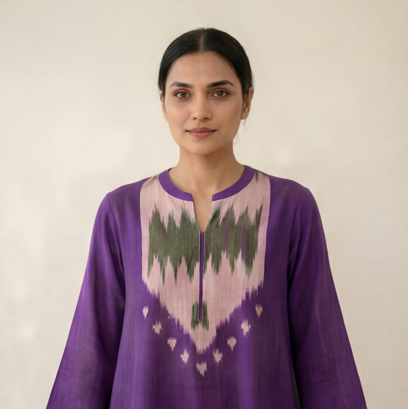 Women's Premium Purple Cotton Printed Kurta Set