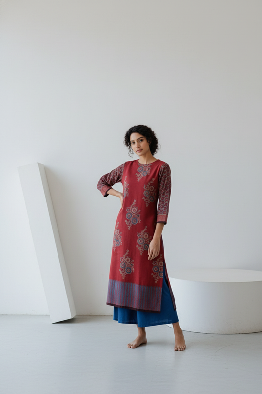 Handcrafted Printed Kurta – Elegant Ethnic Wear