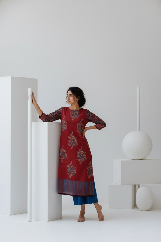 Handcrafted Printed Kurta – Elegant Ethnic Wear