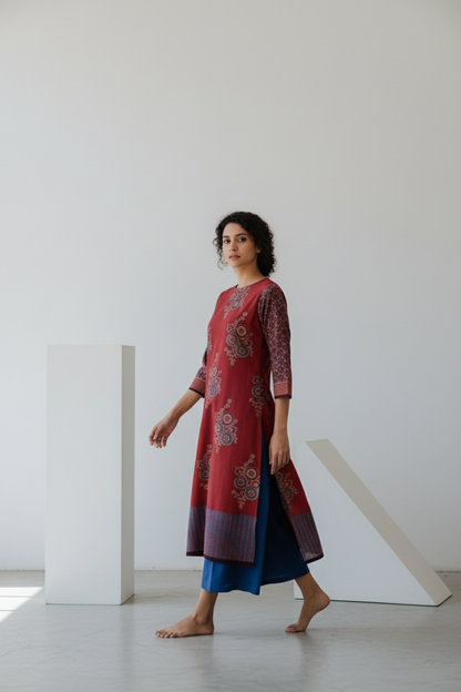 Handcrafted Printed Kurta – Elegant Ethnic Wear