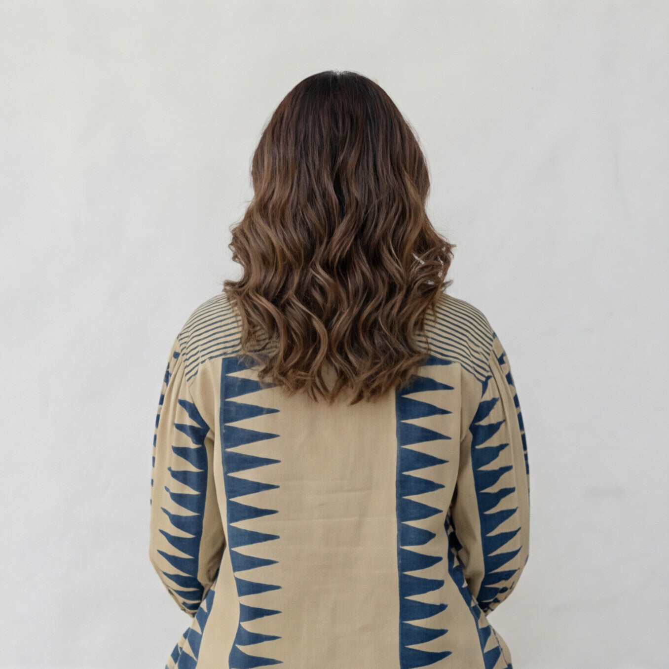Printed Button-Down Casual Top